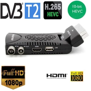 HD DVB T2 H265 Hevc 10 Bit Decoder Digital TV Receiver Scart/Hdtv Output - Picture 1 of 4