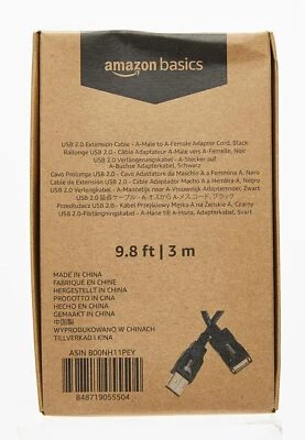 Amazon Basics USB 2.0 Extension Cable A-Male to A-Female 9.8 Feet (OPEN BOX) - Image 1 of 4