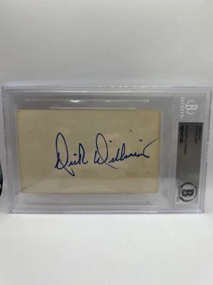 Dick Williams Signed Index Card Beckett Auto - Image 1 of 2