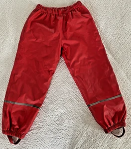 LUPILU Childs Red Waterproof Fleece Lined Trousers with Stirrups. Age 6-8 Years - Picture 1 of 4