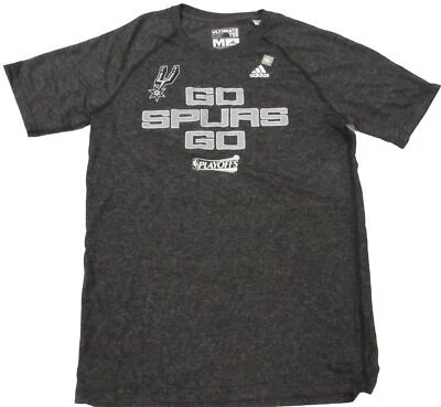 New-Minor-Flaw San Antonio Spurs Playoffs Mens Size M Adidas Climalite Shirt - Image 1 of 4