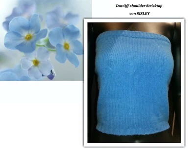 SISLEY Das Bandeau-Stricktop mit Reißverschluss, Gr. M, Neu - Bild 1 von 3