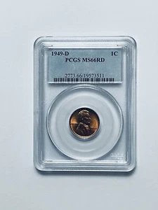 1949-D Lincoln Wheat Reverse Cent PCGS MS66RD - Picture 1 of 12