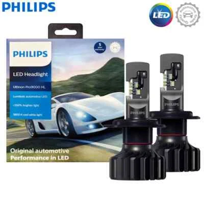 Philips Ultinon Pro9000 LED H4 +350% Bright Car Headlight Kit 5800K LED Car Bulb - Image 1 of 4