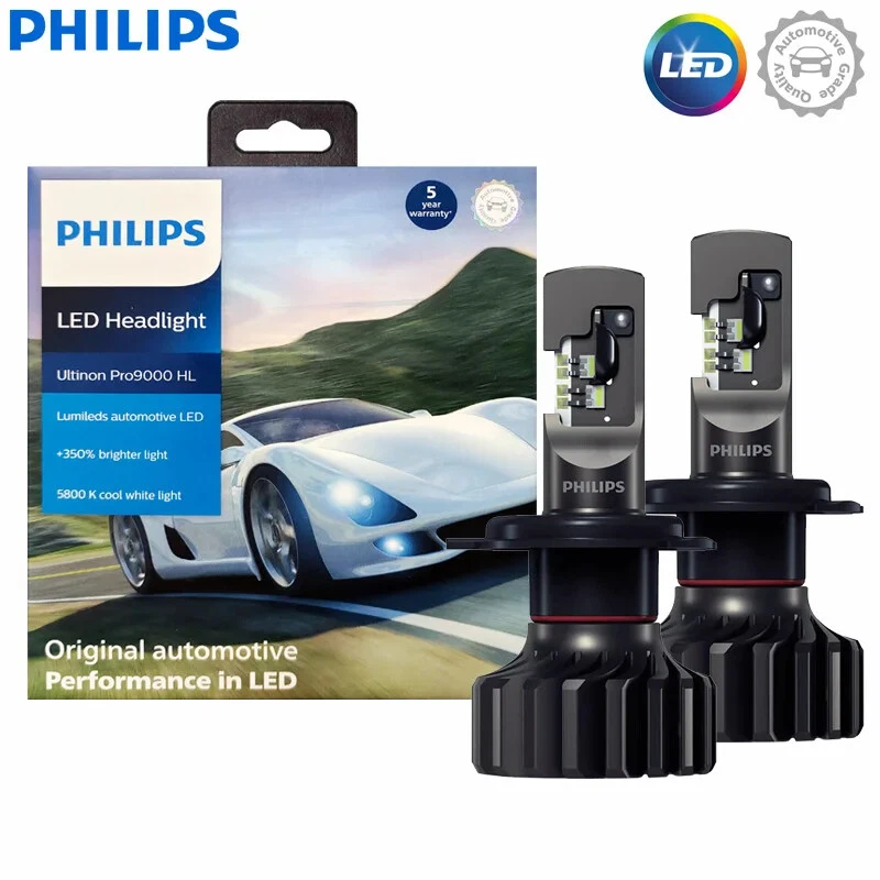 Philips Ultinon Pro9000 LED H4 +350% Kit de faros de coche brillantes 5800K LED bombilla de coche Foto 1 de 4