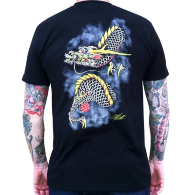 ÚLTIMA CHANCE! Camiseta arte mercado negro das cinzas personalizada tatuagem japonesa dragão - Imagem 1 de 4