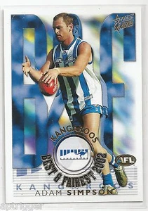 2003 Select XL Ultra Best & Fairest (BF7) Adam SIMPSON North Melbourne - Picture 1 of 1