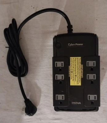 CyberPower CP350SLG 350VA 255W Standby Compact UPS System 6 Outlets With Battery - Image 1 of 4