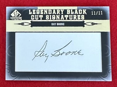 Ray Boone 2011 SP Legendary Black Cuts Signatures Autograph #d 11/11 Auto - Image 1 of 2