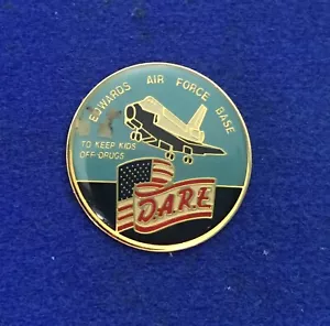 Edwards Air Force Base NASA Space Shuttle DARE Unit Police Drug Education Pin - Picture 1 of 1