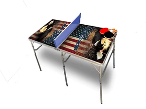 American Bald Eagle Portable Tennis Ping Pong Folding Table w/Accessories - Picture 1 of 1