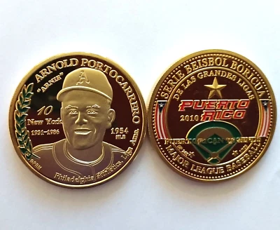ARNOLD PORTOCARRERO Nueva York PUERTO RICO MLB Ficha de Béisbol Ficha Medalla Foto 1 de 4