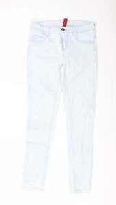 Pantalones de mezclilla ajustados de algodón azul para mujer VERO MODA talla 10 L27 con botón regular - Imagen 1 de 10