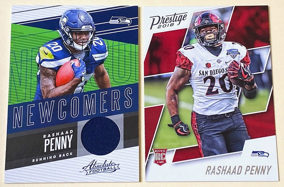 Rashaad Penny * 2018 Absolute Player Worn RC & Prestige RC * FREE SHIPPING! - Image 1 of 1
