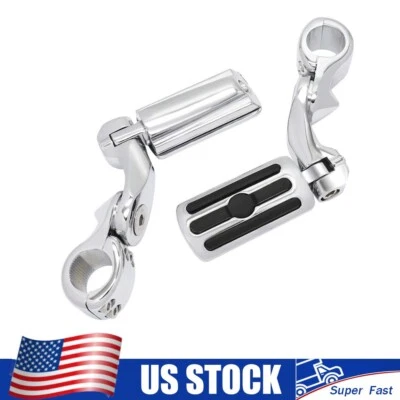 Highway Foot Pegs Fits For Harley Touring Road Glide / Electra Glide 1-1/4" Bars - Imagem 1 de 4