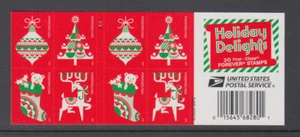 US #5529b Holiday Delight  Complete DS Booklet of 20 Forever Mint Never Hinged - Picture 1 of 2