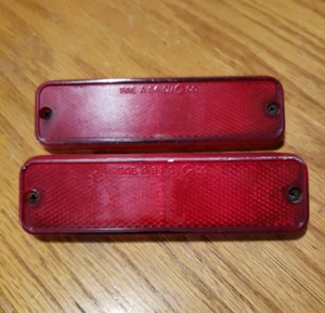 2 OEM Dodge Daytona Turbo Z Laser Chrysler Rear Side Reflectors Lens 1980-1990s - Picture 1 of 8