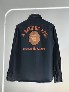 Bape By A Bathing Ape In Lukewarm Water Cotton Shirt Made In Japan Men’s Size S - Picture 1 of 20