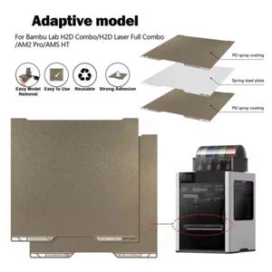 Double Side Textured PEI Sheet PEI Build Plate For Bambu Lab H2D 3D Printer AUS - Afbeelding 1 van 12