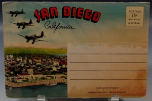 SAN DIEGO CALIFORNIA CARTELLA SOUVENIR CARTOLINA CON 20 FOTO ANNI 40 1-239 - Foto 1 di 9
