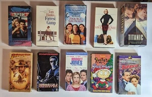 Job Group Lot Ten VHS Tape Cassette Movies Info Below - Picture 1 of 12