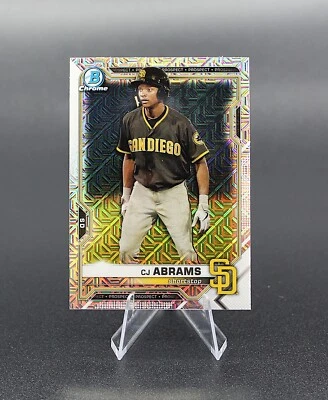2021 Bowman Chrome #BCP-227 CJ Abrams Prospects Mojo Refractor Padres - Image 1 of 2