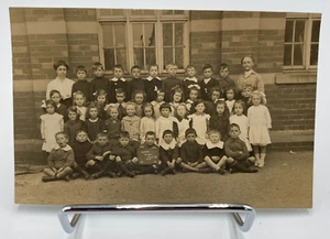 Vtg c.1919 RPPC Class Photo Students Norton Infant School England Postcard - Picture 1 of 2