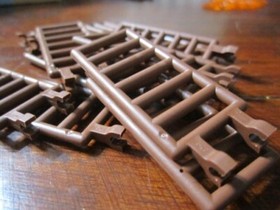 LEGO 7x3 Brown Bar w Double Clips (10 pieces) #5630