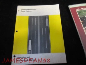 CUMMINS AUTOMOTIVE DIESEL ENGINES OPERATION AND MAINTENANCE MANUAL 1973 - Picture 1 of 2