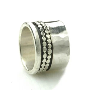 Anillo Ancho Unisex Plata 925 con Elementos Giratorios - Imagen 1 de 1