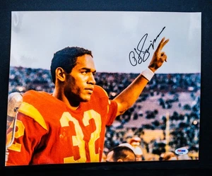 Foto autografiada por OJ Simpson 11x14 USC último juego PSA AF62038 - Imagen 1 de 7