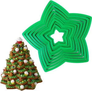 10 Stück 3D Weihnachtsbaum Ausstecher Set - Stern Ausstechformen XMAS Dekoration - Bild 1 von 5