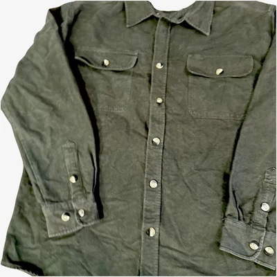 Clear Water Outfitters Heavyweight Flannel Shirt men's XL long sleeve Green. VTG - Image 1 of 4