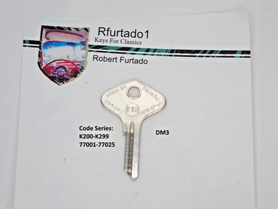 Llave en blanco - Cerradura de palanca de cambios de transmisión Porsche 356 vintage 1959-62 (ver código) DM3 Foto 1 de 3