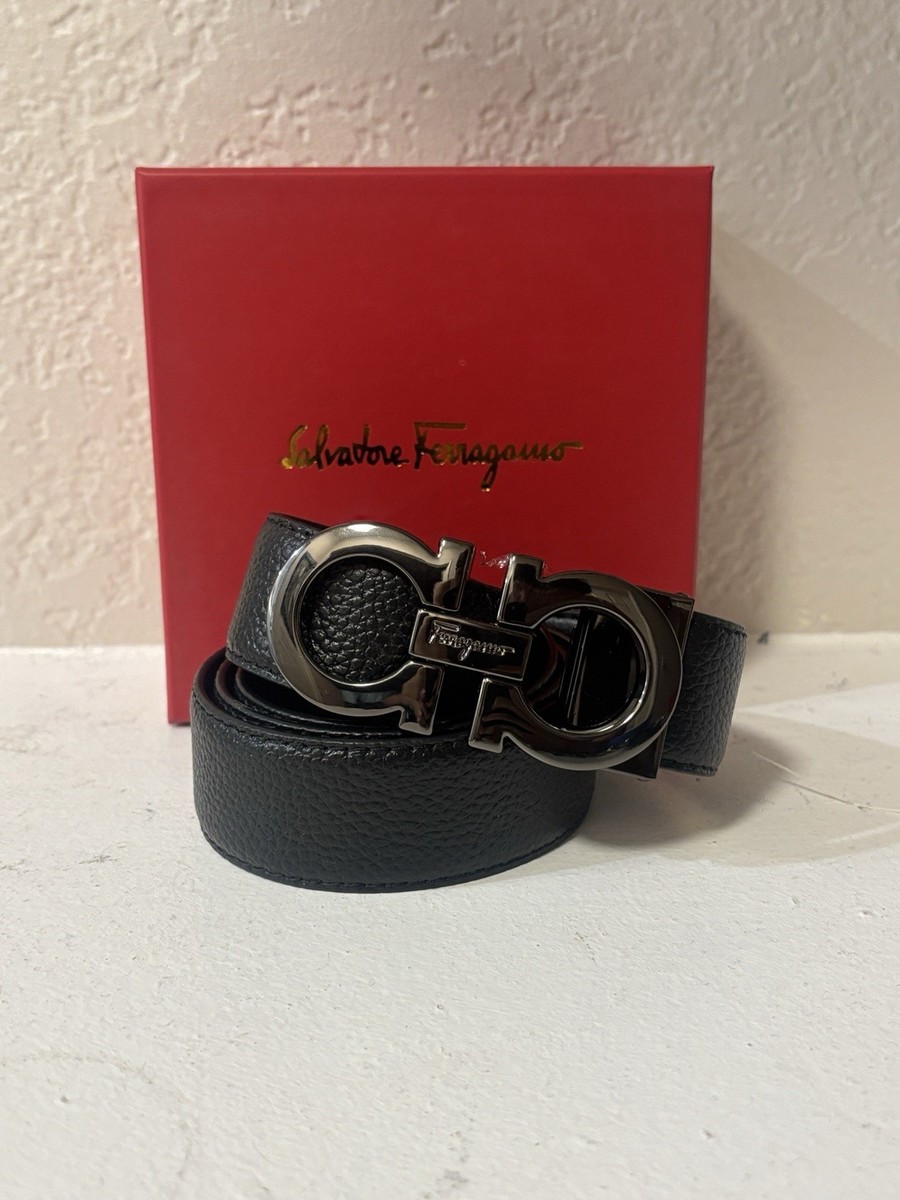 Salvatore Ferragamo レザー ベルト 黒/赤 Salvatore Ferragamo Dress Belt Belts for Men for sale | eBay