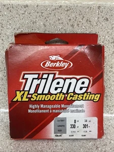 Berkley Fishing Line 8 Lb Test Trilene XL Smooth Casting Strong Clear 330 Yards - Picture 1 of 3