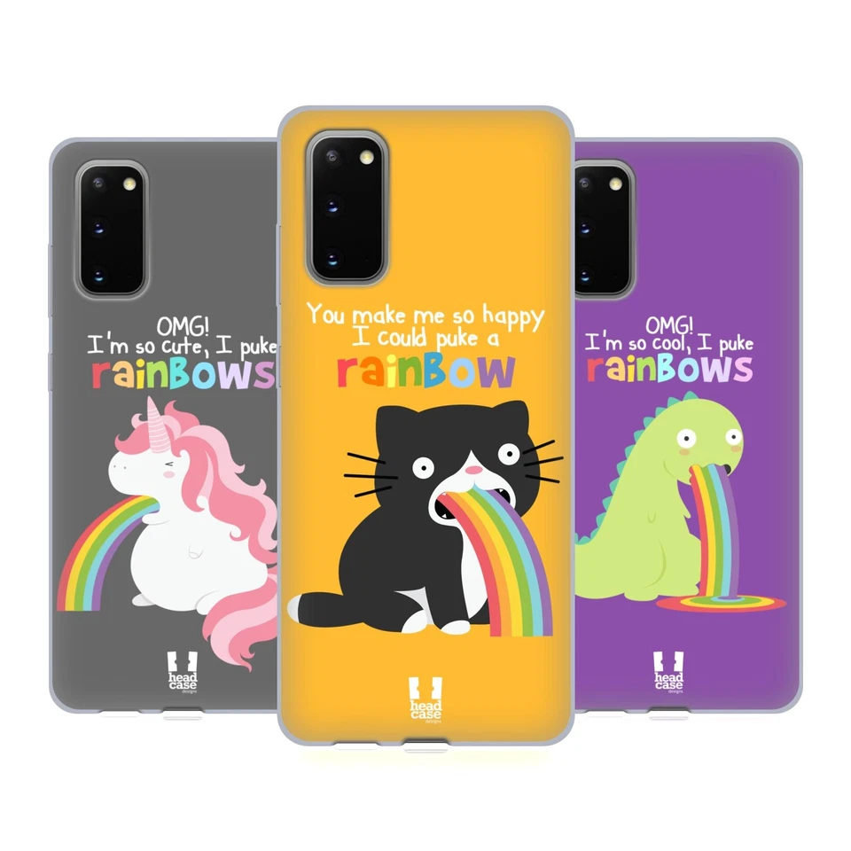 HEAD CASE VOMITO ARCOBALENO CUSTODIA COVER MORBIDA IN GEL PER SAMSUNG TELEFONI 1 - Immagine 1 di 1