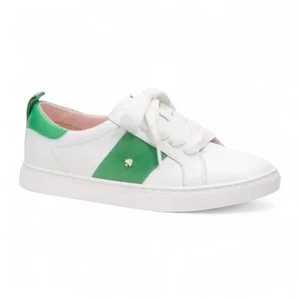 Kate Spade New York Adorn Lace Up White/Green Women's Sneakers  Size 6 1/2 - Picture 1 of 5