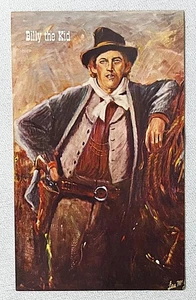 ALTE POSTKARTE BILLY THE KID KÜNSTLER LEA McCARTY GUNFIGHTERS SAMMLERKARTE - Bild 1 von 2