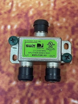 DirecTV 2 Way SWM Green Splitter MSPLIT2R0-01 SWiM 2Way MRV Wholehome DVR - Image 1 of 4