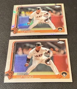 2025 Topps Cromo Marco Luciano Prisma #191 y 2025 Topps Cromo Luciano #191 - Imagen 1 de 4