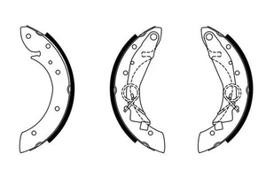 Bosch 0986487552 Brake Shoes Set Fits Peugeot 406 1997-2004 4241J8 1619128 - Picture 1 of 5