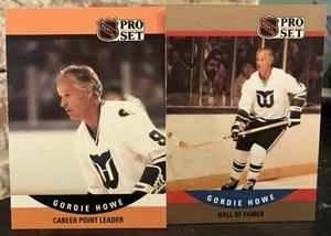 Lot of 2 Gordie Howe 1990 Pro Set Hockey #654 + #660 - Picture 1 of 2