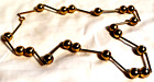 Gold-Tone Beads Metal Balls Necklace 25? Ring Clasp Threaded on Metal Chain