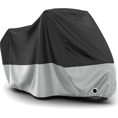 Motorrad Abdeckplane XXL aus Oxfordstoff mit UV-Schutz Schwarz Silber - Bild 1 von 2