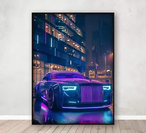 Póster Rolls Royce impresión de arte de pared coche deportivo decoración del hogar regalo enmarcado A4 - Imagen 1 de 3