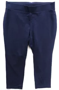 PURE JILL by J.JILL~NEW!!~NAVY BLUE PIMA COTTON BLEND PULL-ON KNIT PANTS SZ:2X - Picture 1 of 7