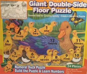 Floor Puzzle Giant Double Sided Learning Colors Educational Sealed - Picture 1 of 12