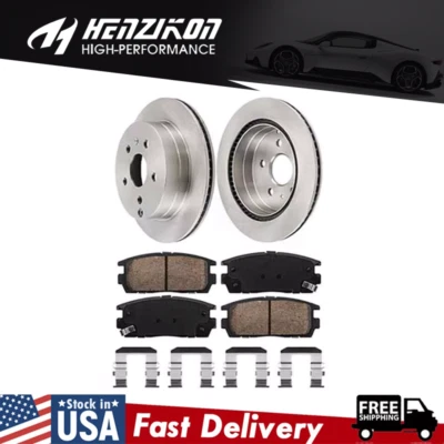 Rear Rotors + Ceramic Brake Pads for 2010 - 2016 2017 Chevy Equinox GMC Terrain Foto 1 de 4