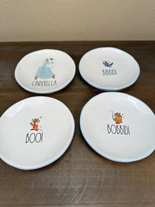Disney Cinderella Princess Dessert Plate Set Of 4 Rae Dunn Artisan Collection 6” - Picture 1 of 9